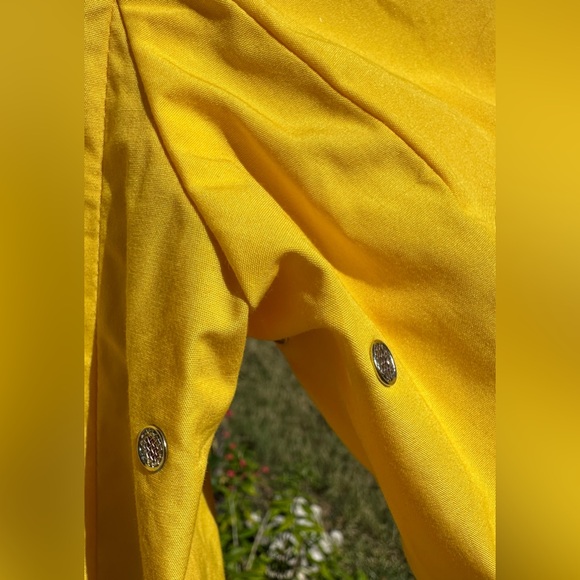 Lauren Ralph Lauren Women’s Yellow Raincoat Trench Jacket Plaid Lining Size S/P - Picture 7 of 10